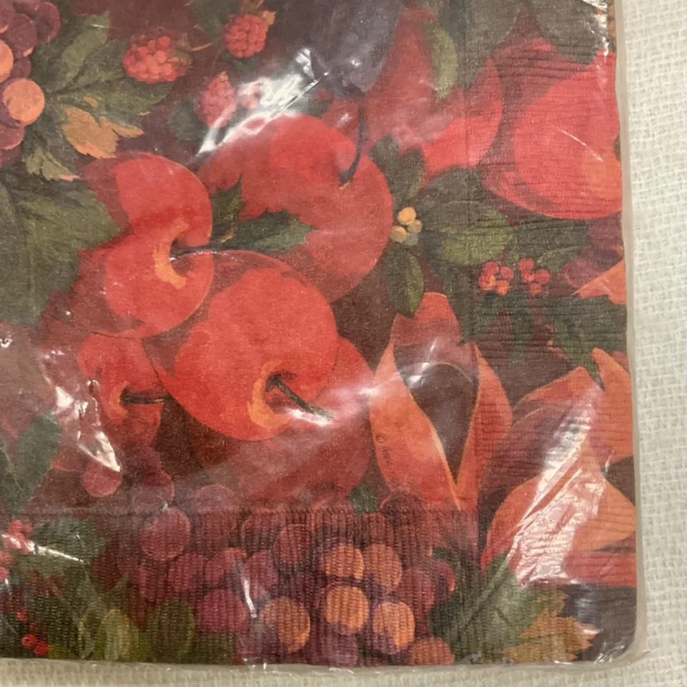Autumn 2-Ply Paper Napkins Pk of 16 Apples Grapes Berries Hallmark Party Express